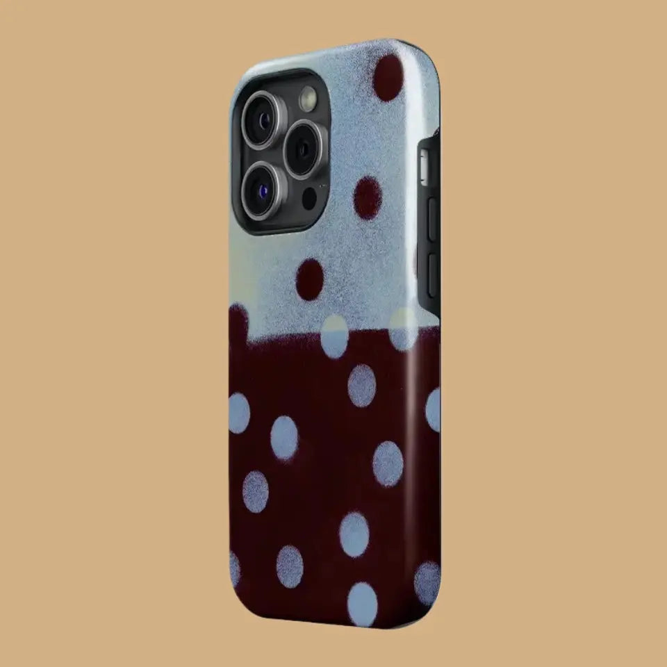 DARK BROWN POLKA DOT IPHONE CASE mimocase