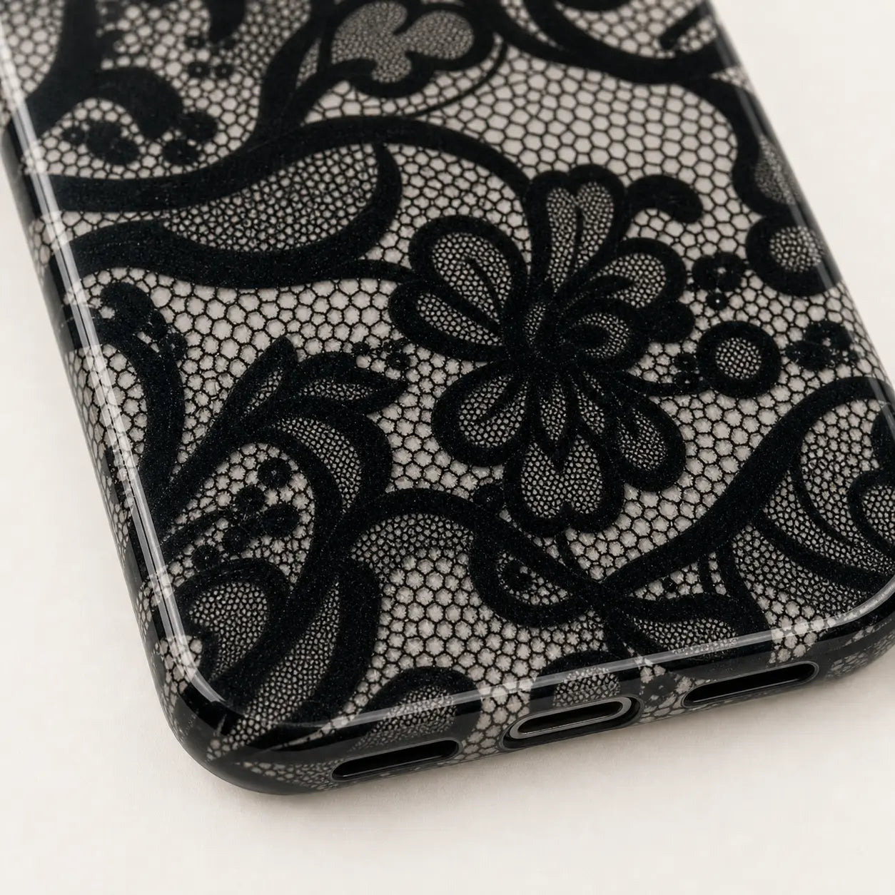 Black Lace Vintage Pattern Phone Case mimocase