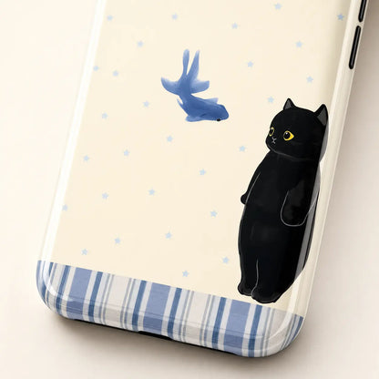 Stargazing Black Cat Phone Case mimocase