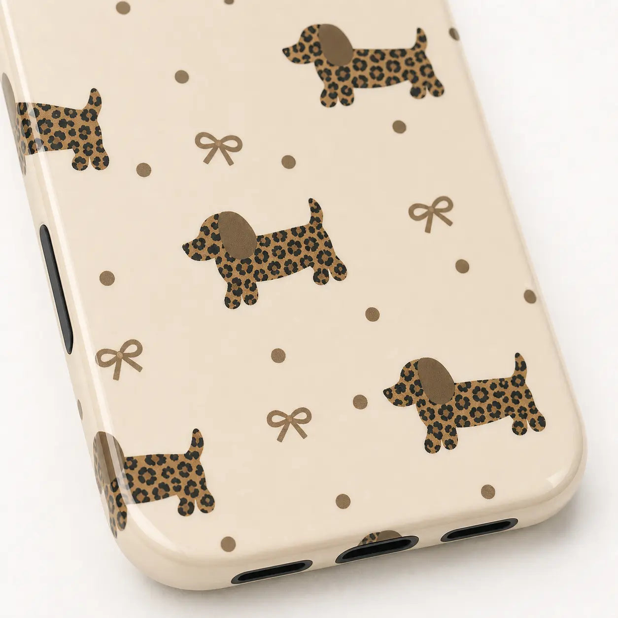 Leopard-Print Dachshund Phone Case mimocase