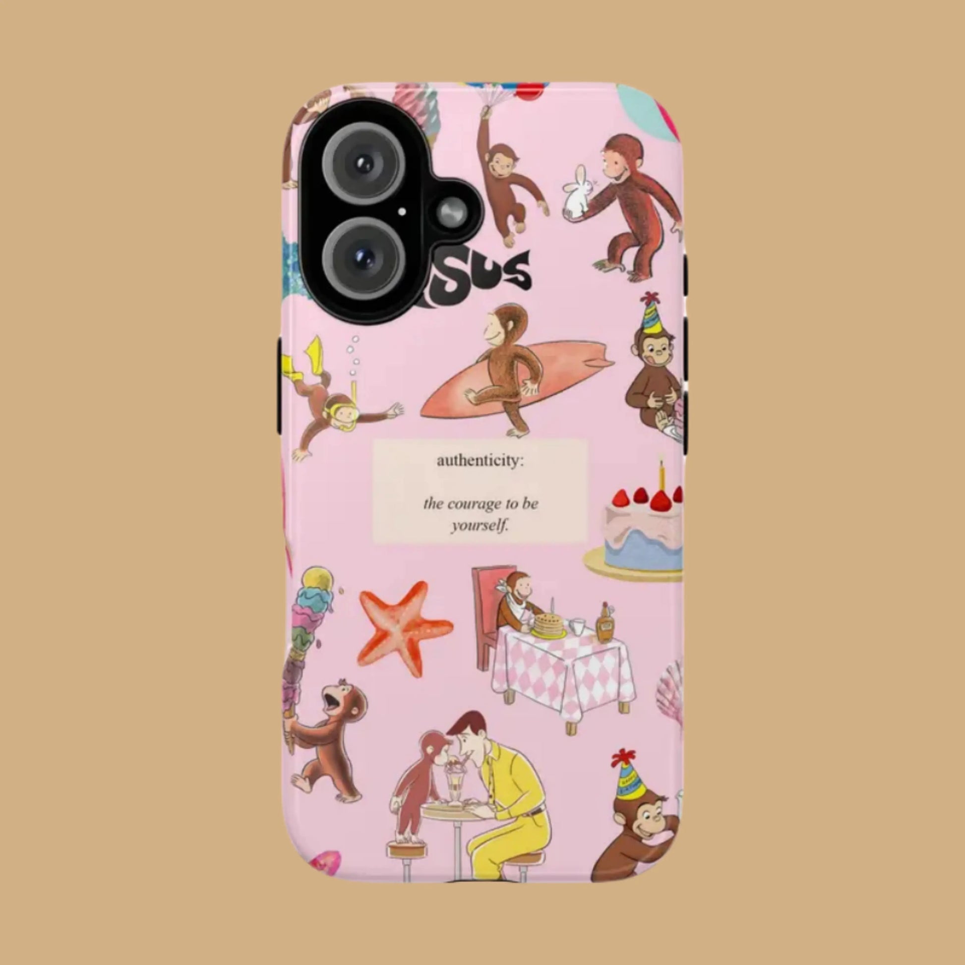 CUTE CARTOON MONKEY TOUGH PHONE CASE mimocase