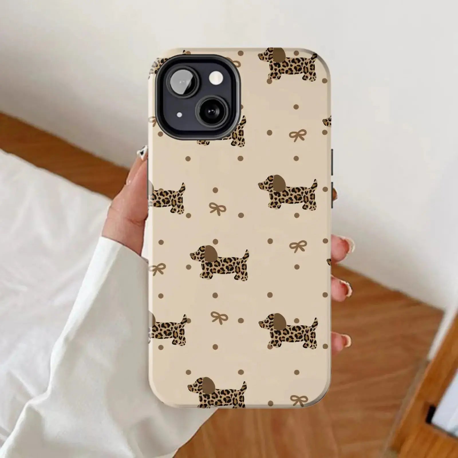 LEOPARD-PRINT DACHSHUND PHONE CASE mimocase