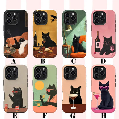 Black Cat Tavern Phone Case for iPhone - MIMOCASE