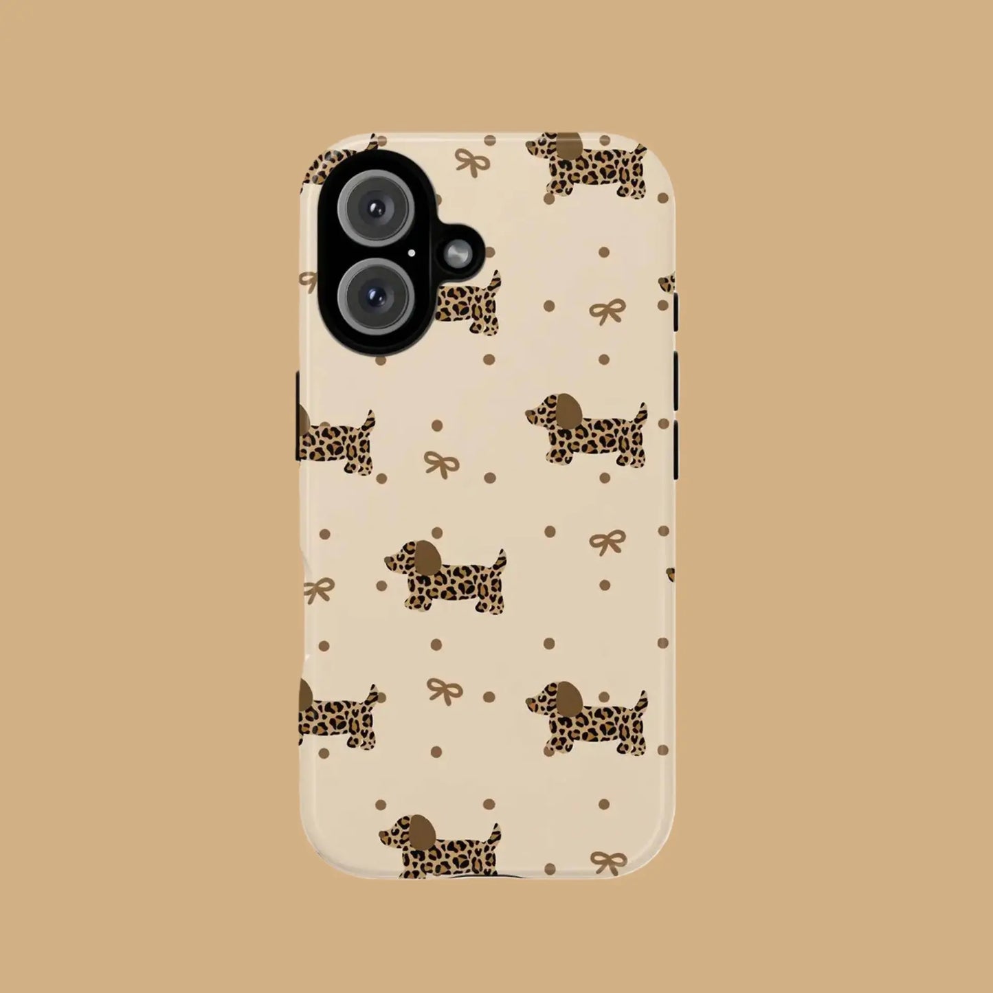 LEOPARD-PRINT DACHSHUND PHONE CASE mimocase