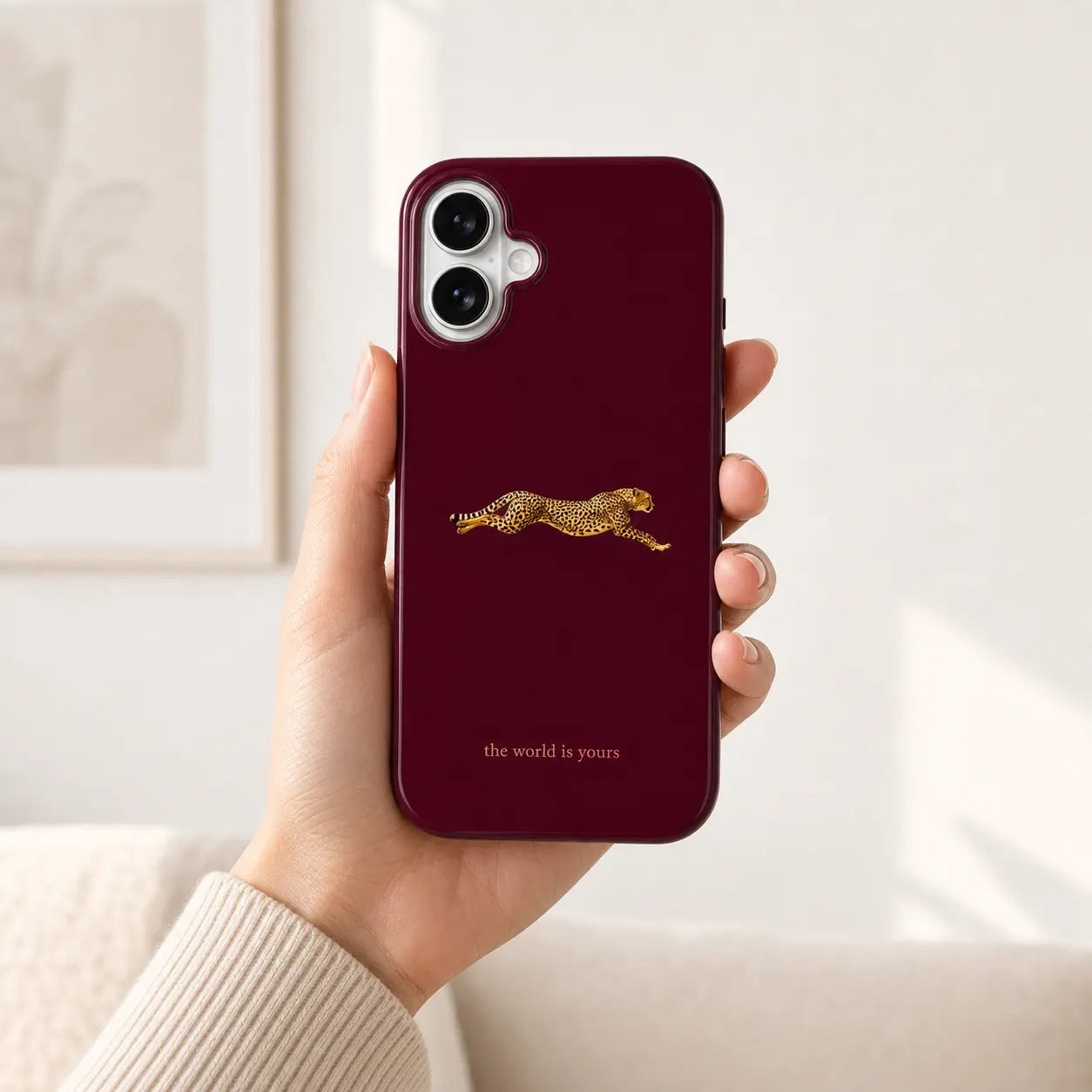 The World Is Yours (Burgundy) Phone Case mimocase