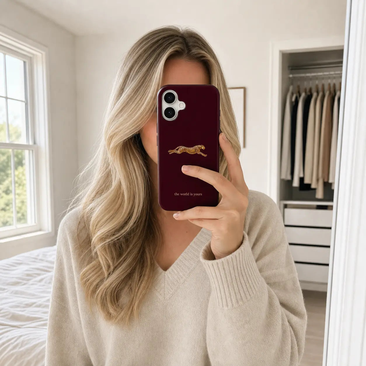 The World Is Yours (Burgundy) Phone Case mimocase
