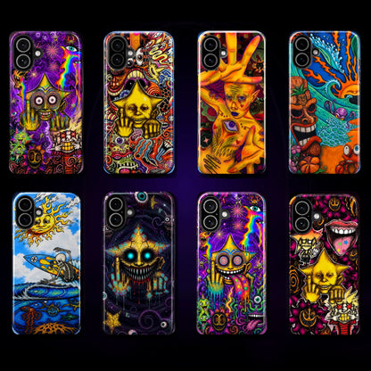 Bold Colorful Skull & Wave Art Phone Case mimocase