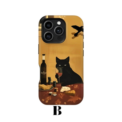 Black Cat Tavern Phone Case design - MIMOCASE