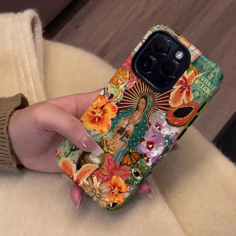 VIRGIN MARY PATTERN PHONE CASE mimocase