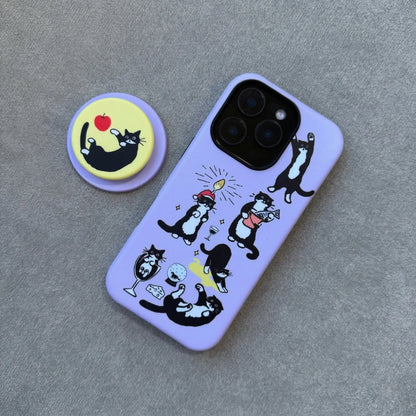 The Cowcat Party (Purple) Phone Case for Google Pixel - MIMOCASE