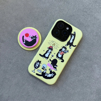 The Cowcat Party (Yellow) Phone Case for Google Pixel - MIMOCASE