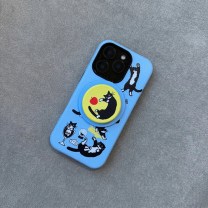 The Cowcat Party (Blue) Phone Case for Samsung - MIMOCASE
