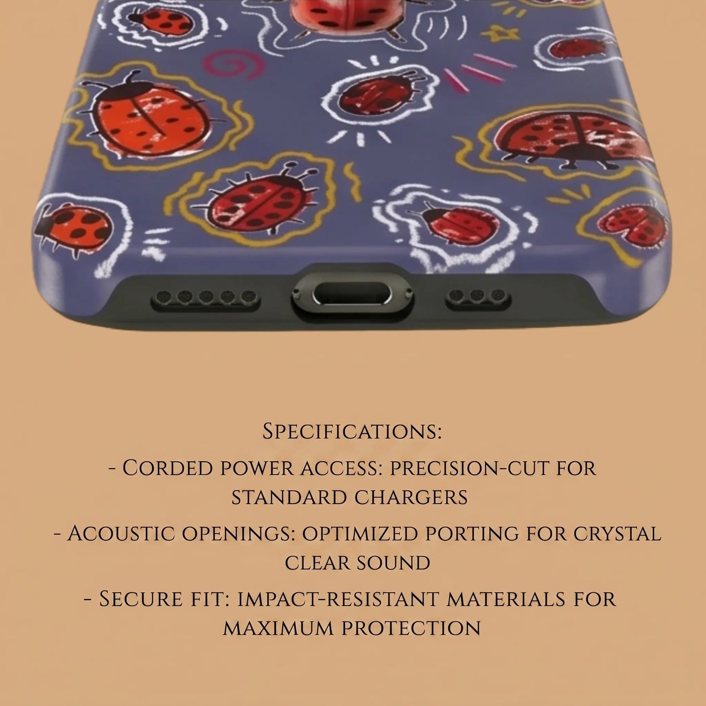 LADYBUG PURPLE PHONE CASE mimocase