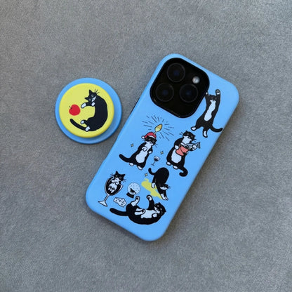 The Cowcat Party (Blue) Phone Case for Google Pixel - MIMOCASE