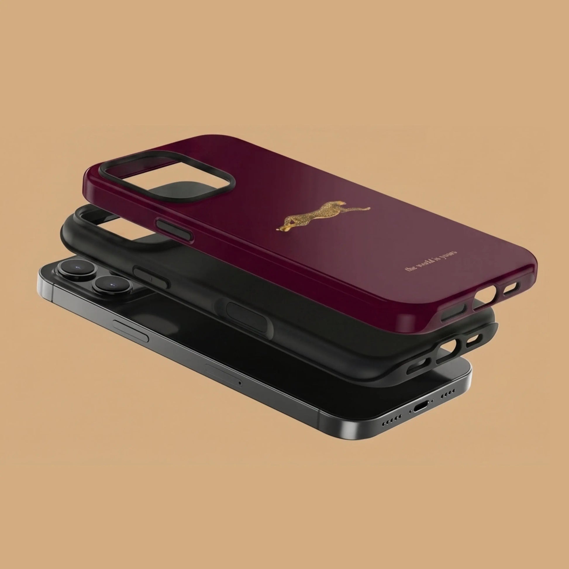 THE WORLD IS YOURS (BURGUNDY) PHONE CASE mimocase