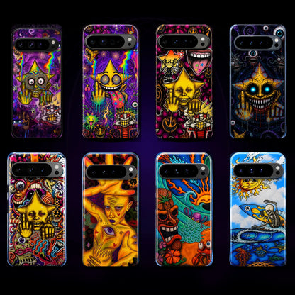 Bold Colorful Skull & Wave Art Phone Case mimocase