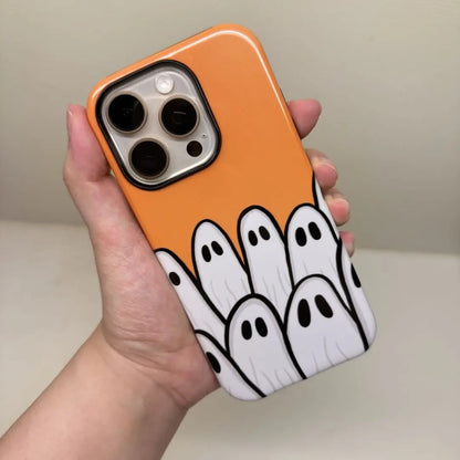 This Halloween phone case perfectly blends classic horror movie elements, bringing a unique trendy vibe that makes it a must-have fashion item for the season.