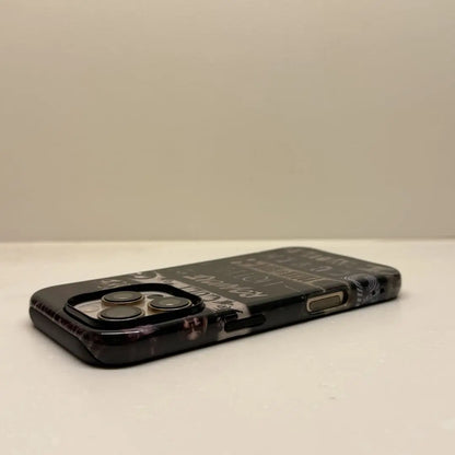 This Halloween phone case features a VHS tape-style design with classic American horror movie titles, making it a unique and must-have item for horror fans.
