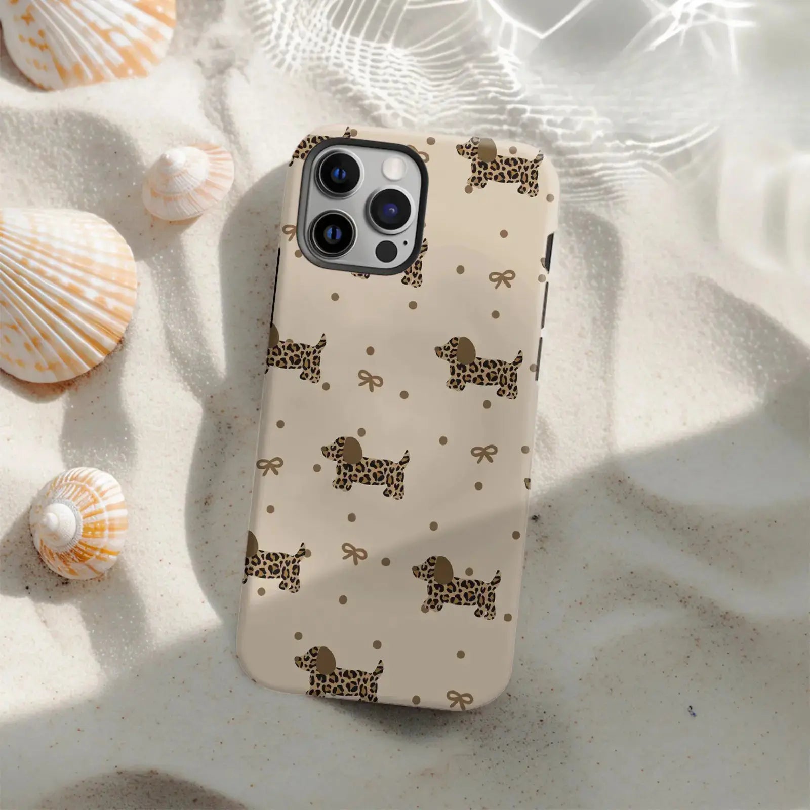 LEOPARD-PRINT DACHSHUND PHONE CASE mimocase
