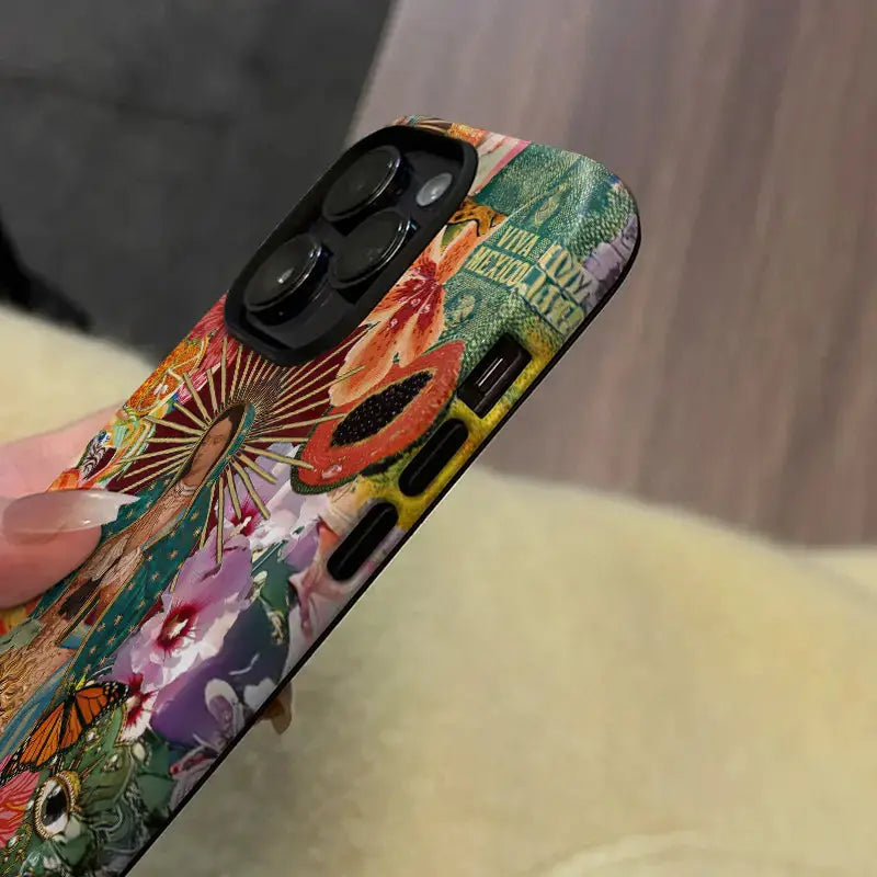 VIRGIN MARY PATTERN PHONE CASE