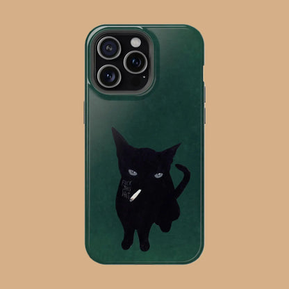Black Cat Museum Phone Case design - MIMOCASE