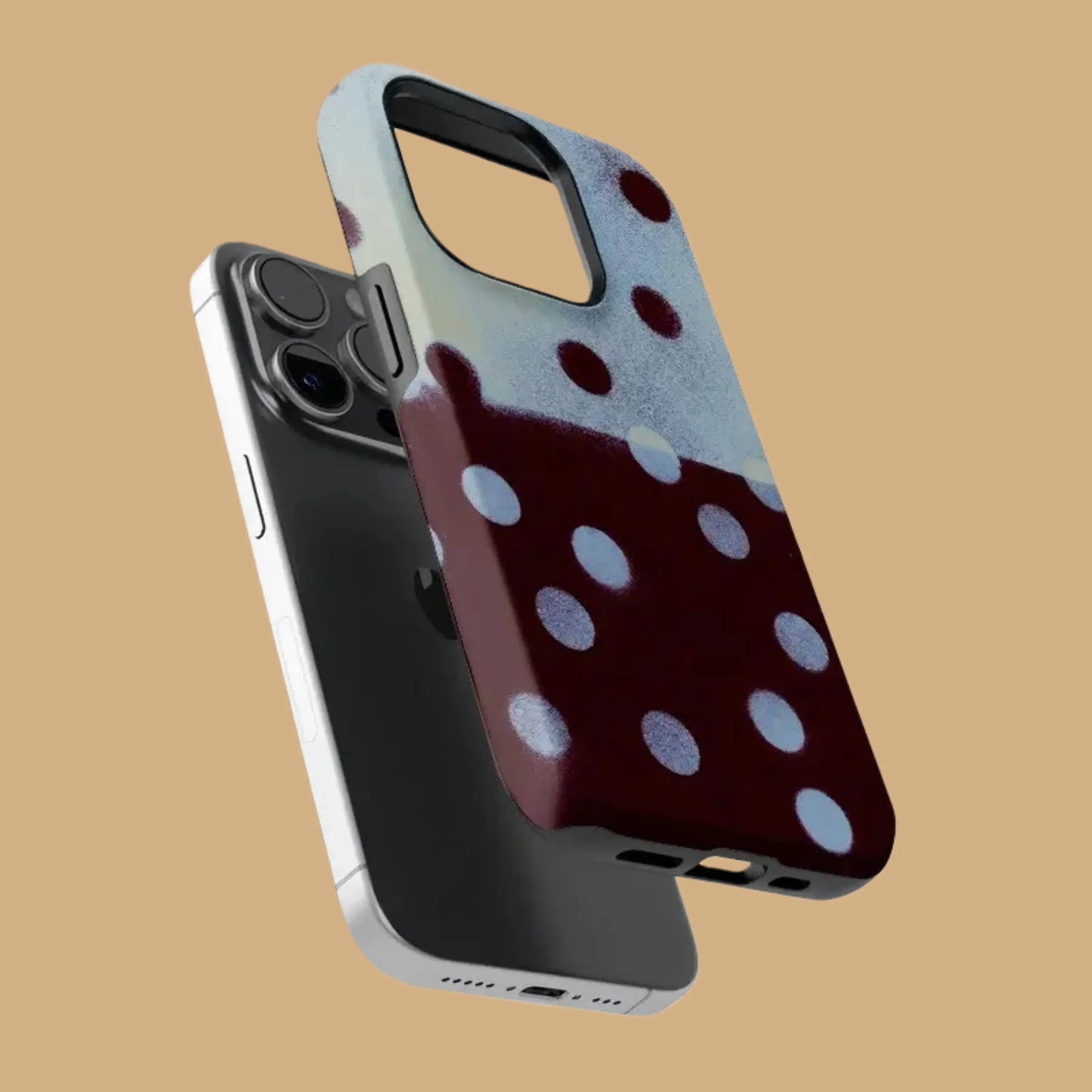 DARK BROWN POLKA DOT IPHONE CASE mimocase