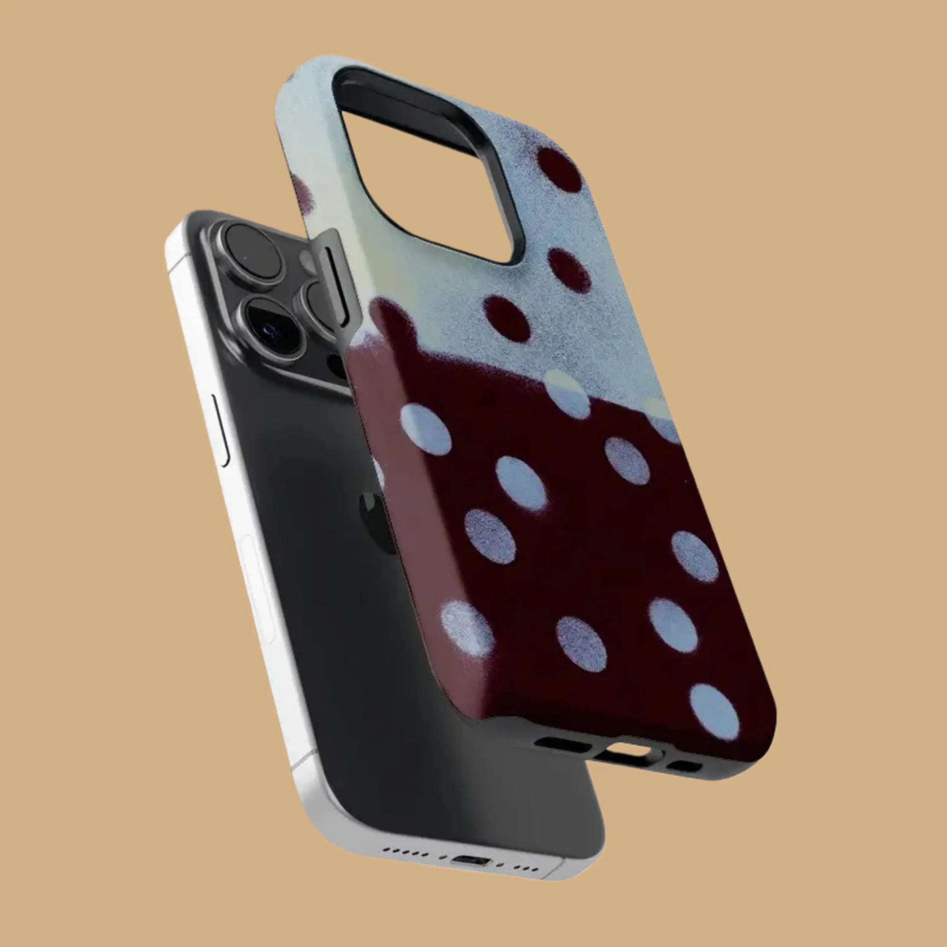 DARK BROWN POLKA DOT IPHONE CASE mimocase