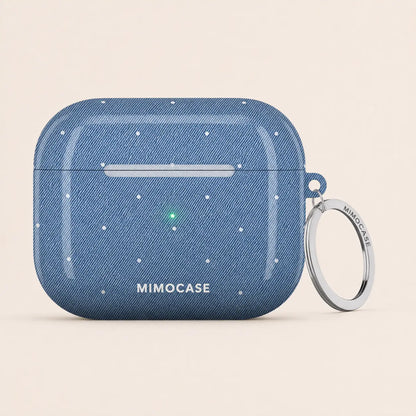 Blue Jean Polka Dot AirPods Case mimocase