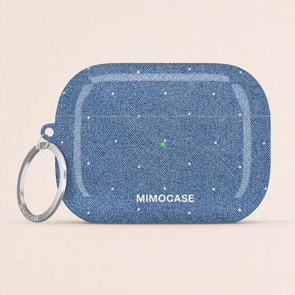 Blue Jean Polka Dot AirPods Case mimocase
