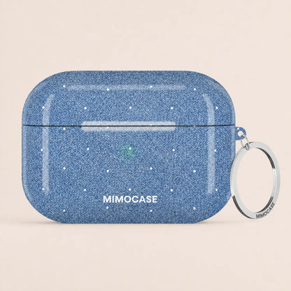 Blue Jean Polka Dot AirPods Case mimocase