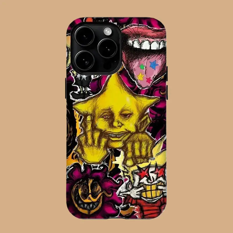 BOLD COLORFUL SKULL & WAVE ART PHONE CASE mimocase