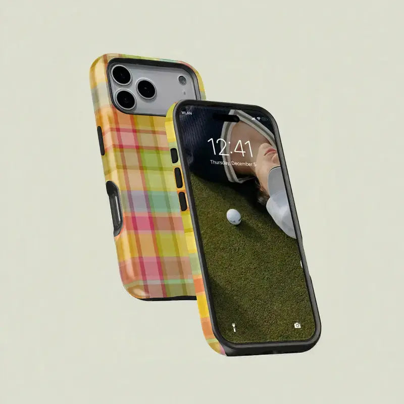 COLORFUL RETRO PLAID PHONE CASE mimocase