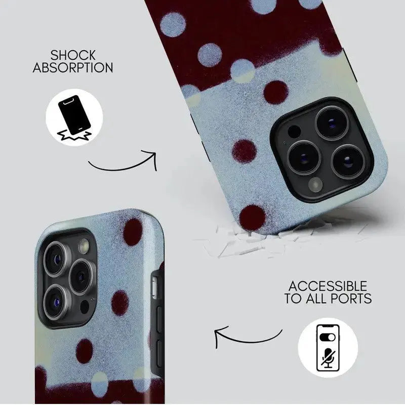 DARK BROWN POLKA DOT IPHONE CASE mimocase