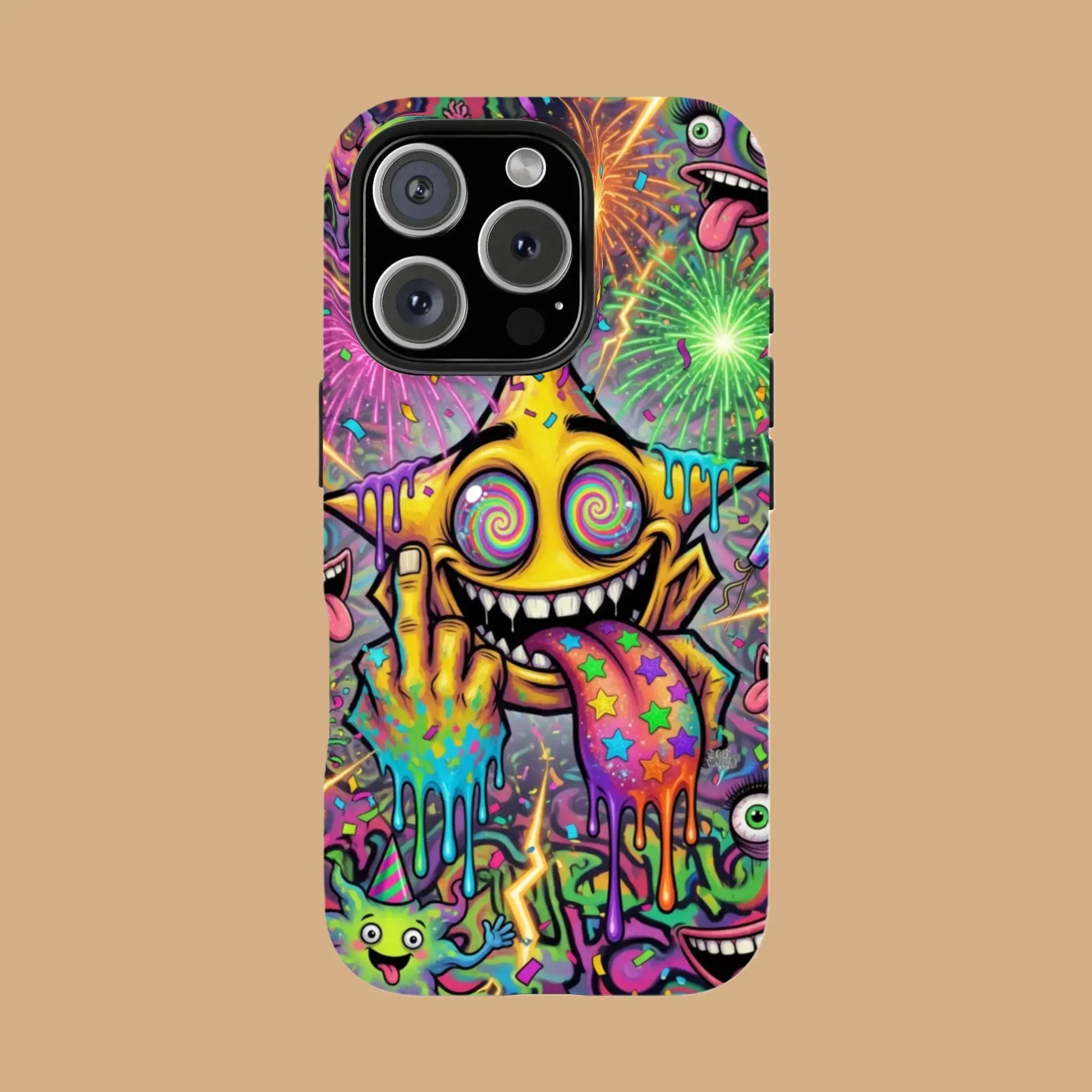 BOLD COLORFUL SKULL & WAVE ART PHONE CASE mimocase