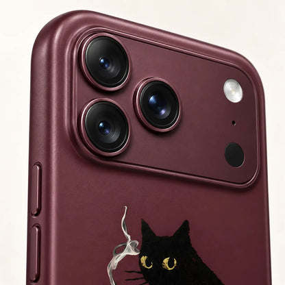 iPhone 18 Pro Max black cat Halloween case camera protection detail