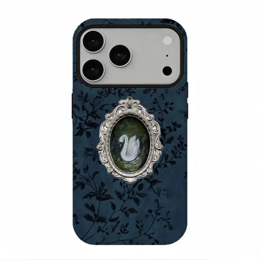 Midnight Rococo Swan Phone Case mimocase