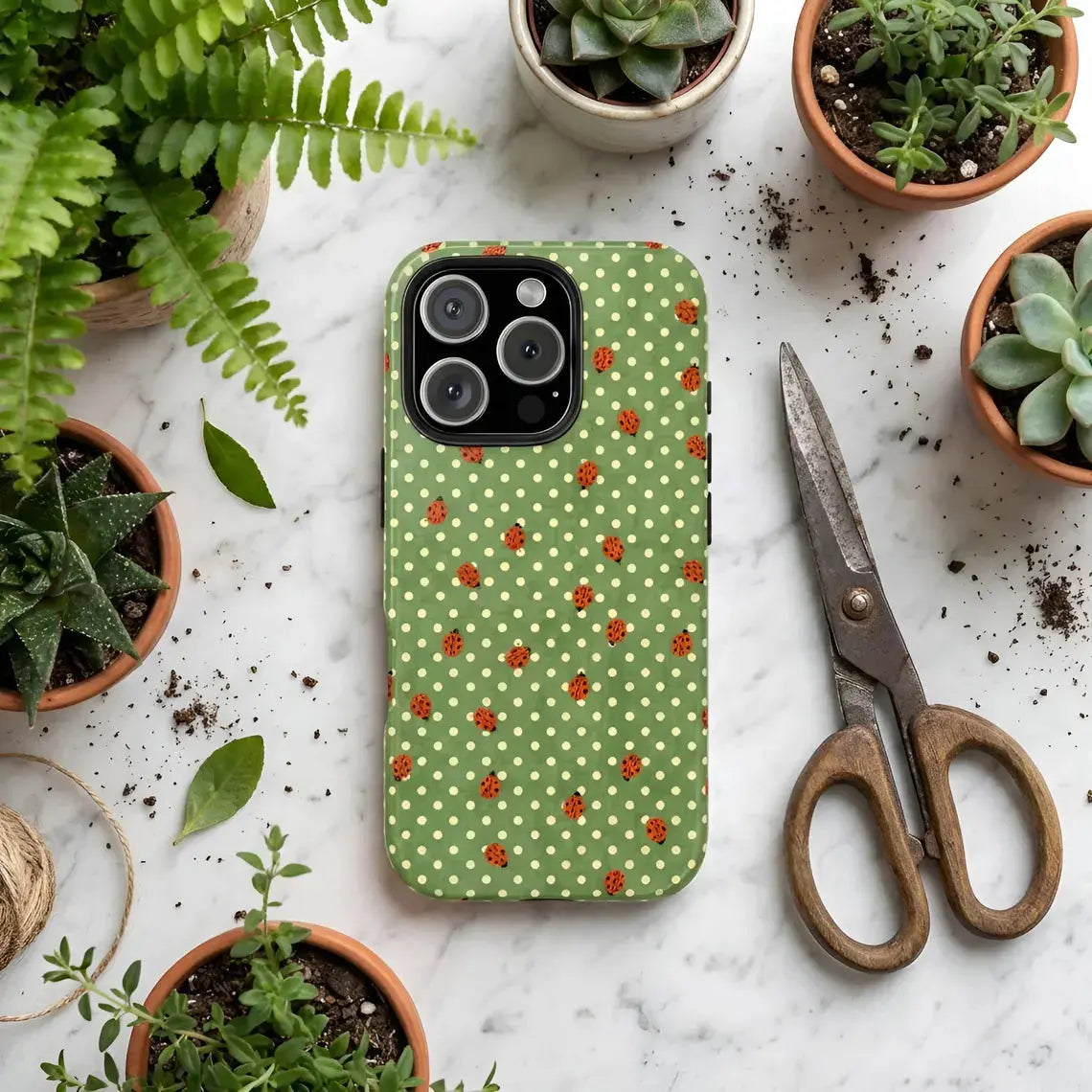 LADYBUG POLKA DOT GREEN PHONE CASE mimocase
