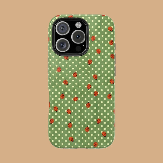 LADYBUG POLKA DOT GREEN PHONE CASE mimocase