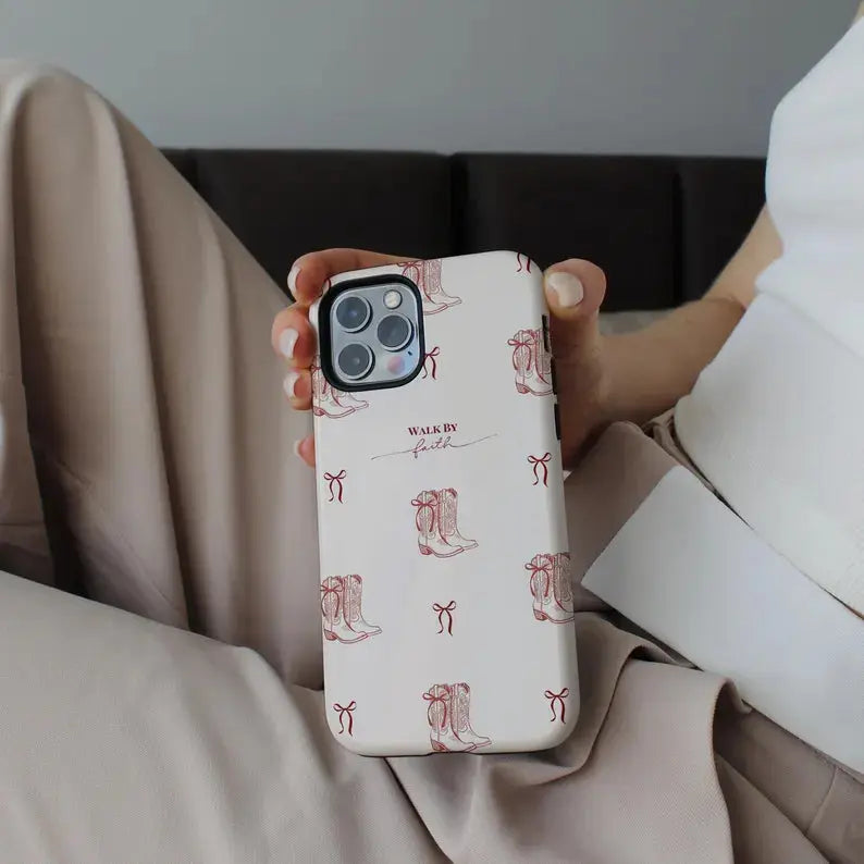 WALK BY FAITH WESTERN BOOTS PHONE CASE mimocase